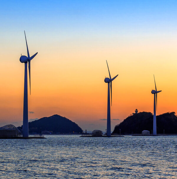 wind-turbines-generating-electricity-sunset-korea